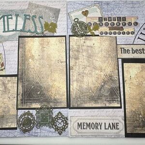 Vintage Memory Lane Decorative Scrapbook Pages